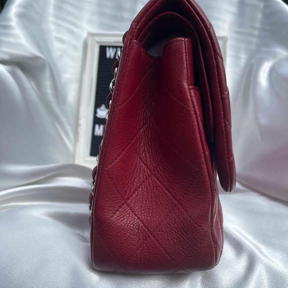 Chanel Caviar Red Jumbo SHW - Picture 2 of 11